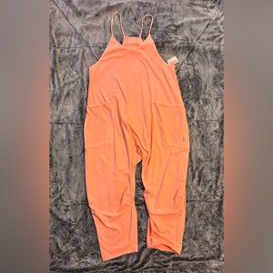 NWT FP Movement Hot Shot Onesie Jumpsuit in Pastel Peach / Orange